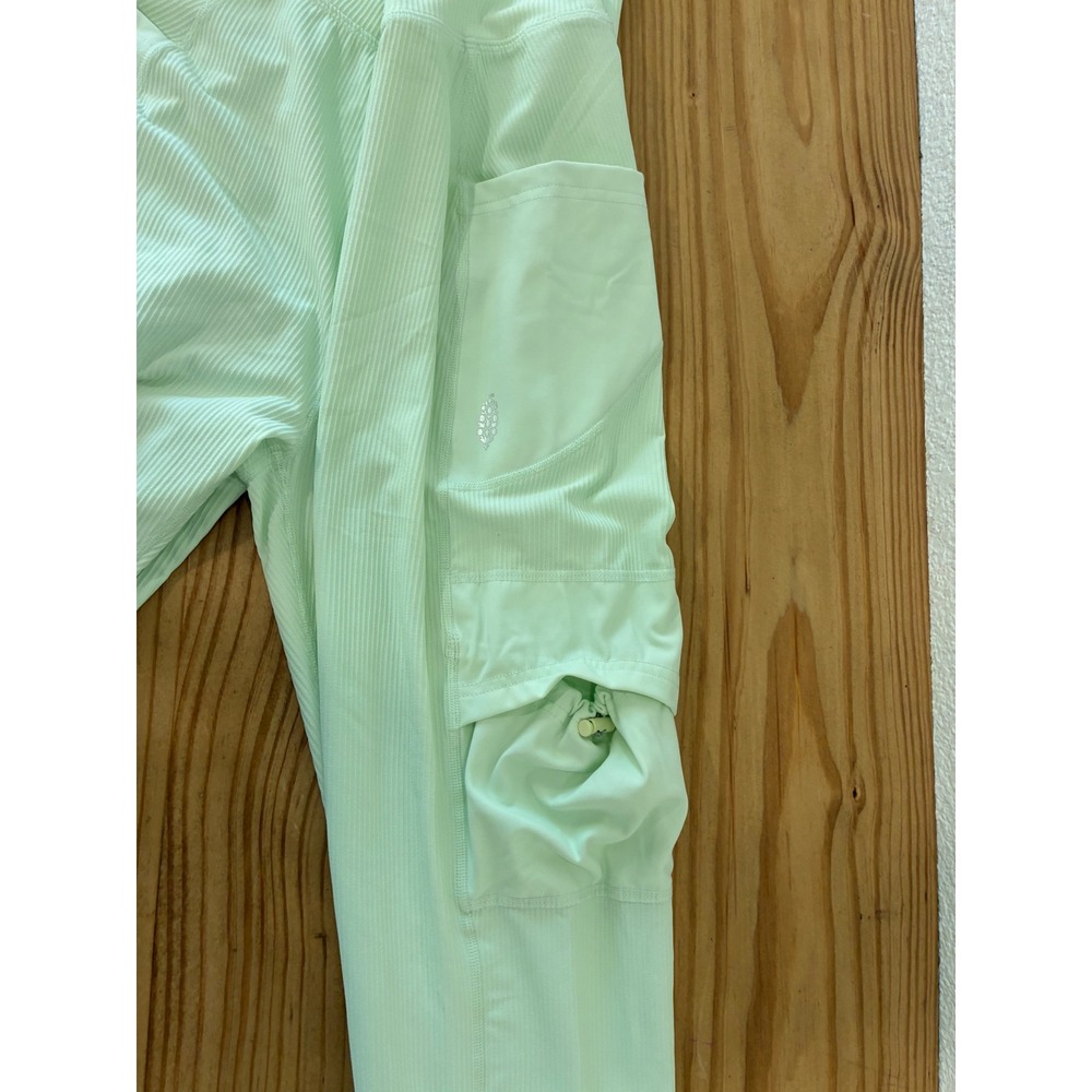 Free People FP Movement High Wycombe Ribbed Cargo Leggings Mint Green XS - Picture 5 of 6